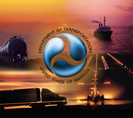 DOT logo, train, vessel, airplane, truck